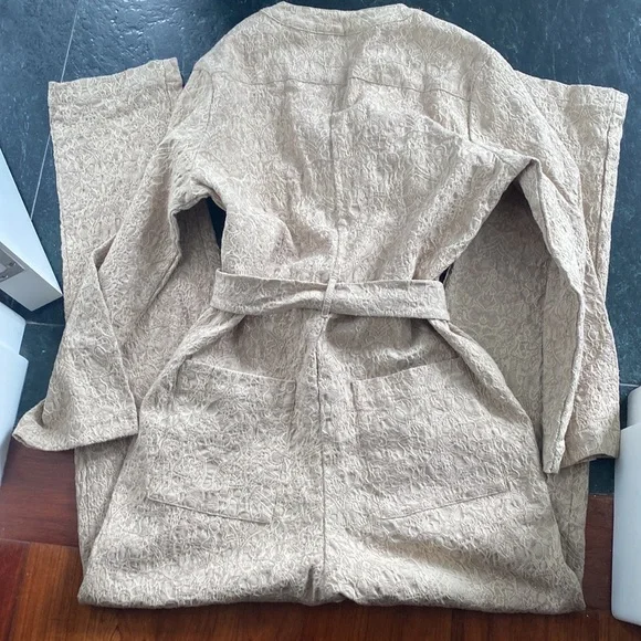 Joyfolie Textured Tan Jumpsuit - Picture 6 of 6